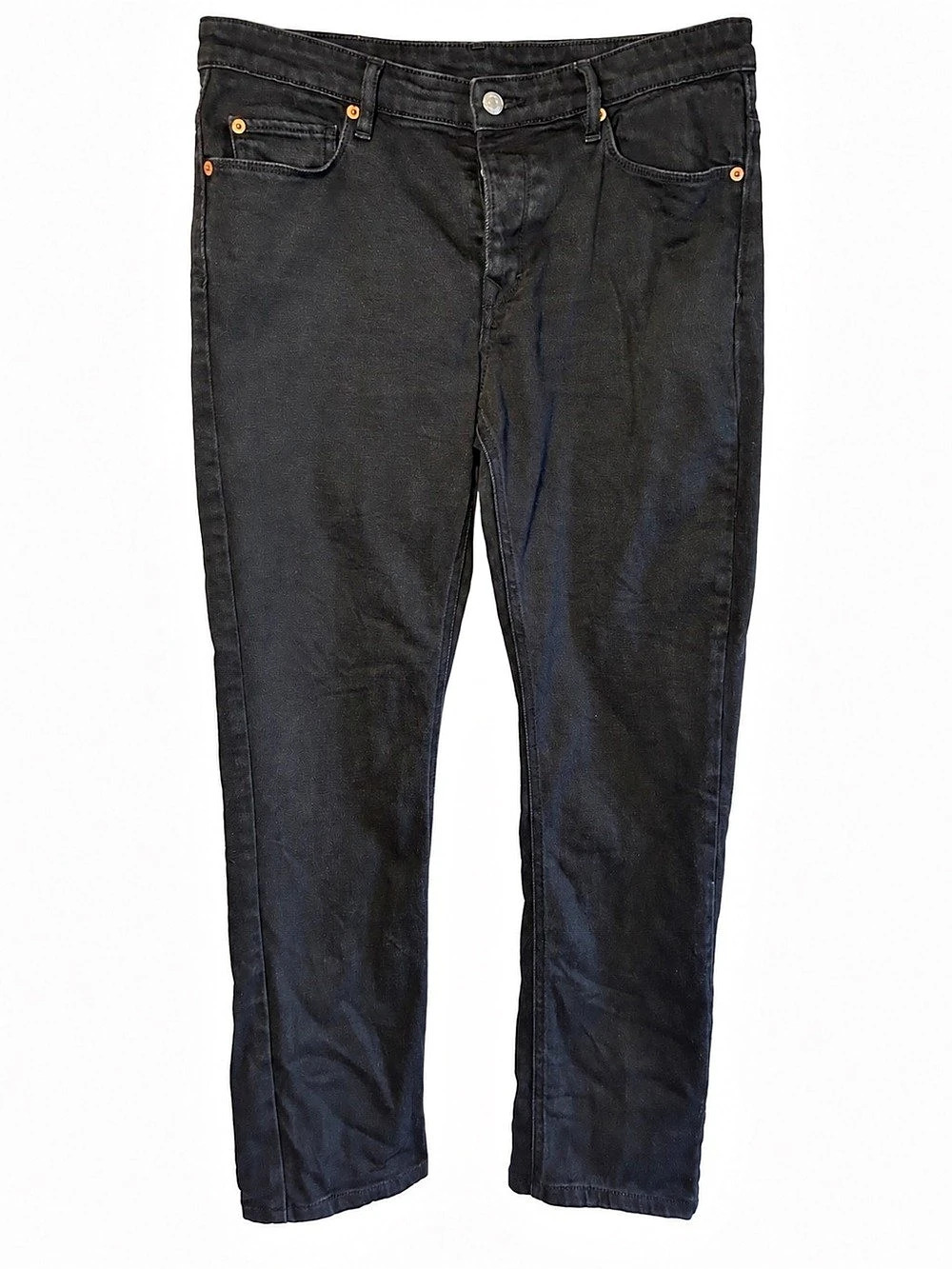 Zadig & Voltaire Black Jeans Woman’s Size 12 Straight Leg Button Closure EUC
